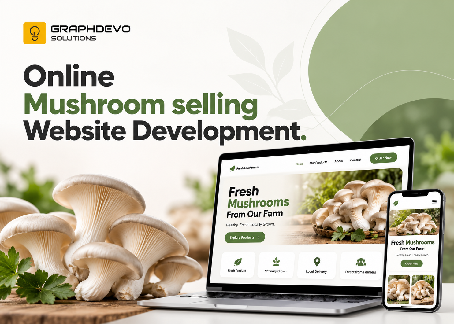 Mushroom Selling Website Development: Connect Local Farmers with More Customers